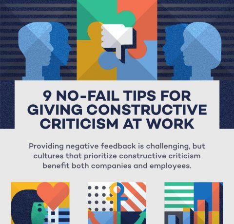 9 No-Fail Tips For Giving Constructive Criticism At Work Infographic