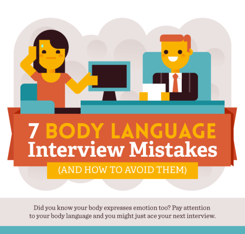 7 Body Language Job Interview Mistakes Infographic