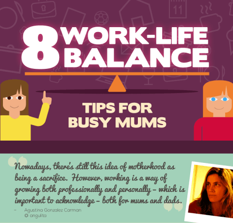 8 Work-Life Balance Tips for Busy Mums Infographic