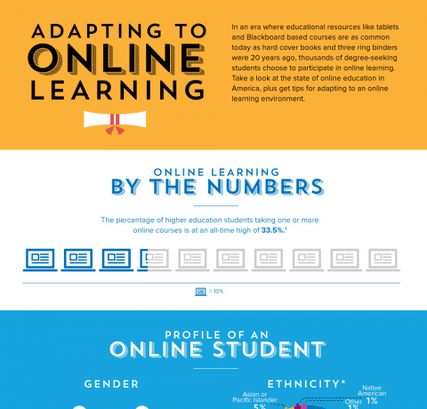 Adapting to Online Learning Infographic